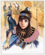 LES DEUX COEURS DE L'EGYPTE : Illustration originale - Le Pharaon Akh�naton - issue de la s�rie Les Deux Coeurs de l'Egypte